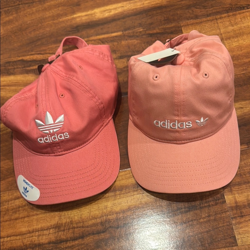 Adidas Coral Pink Caps with Logo